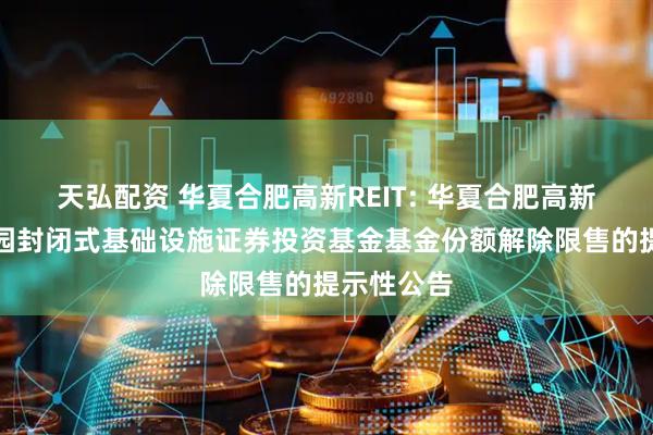 天弘配资 华夏合肥高新REIT: 华夏合肥高新创新产业园封闭式基础设施证券投资基金基金份额解除限售的提示性公告